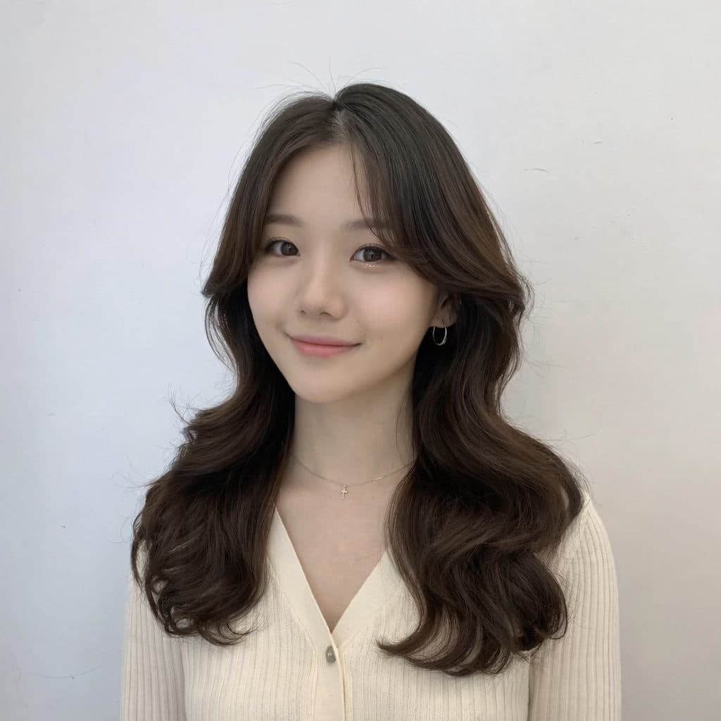 발롱펌 스타일 사진