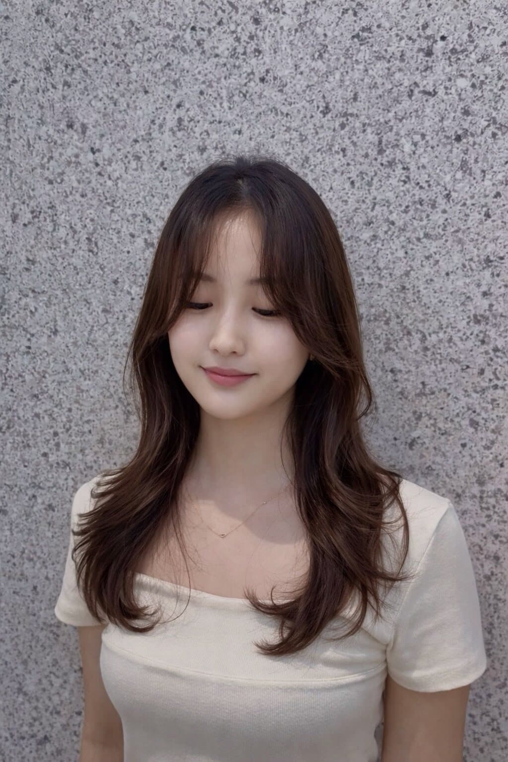 하이레이어드펌 사이드뱅 스타일 사진