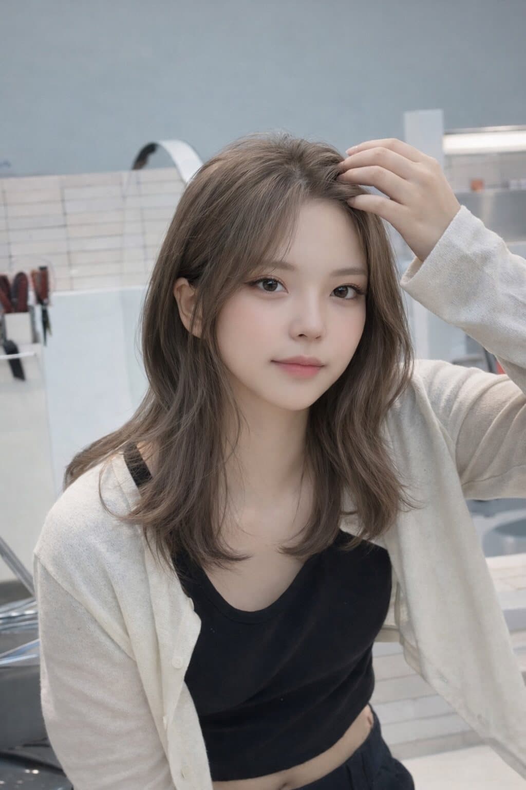 밀크브라운 스타일 사진