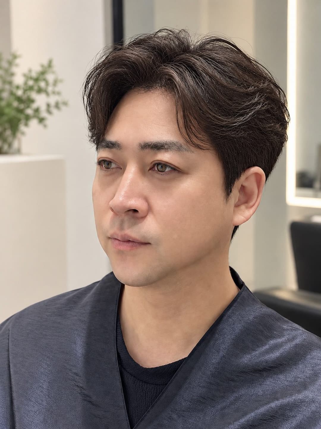 가르마펌 스타일 사진