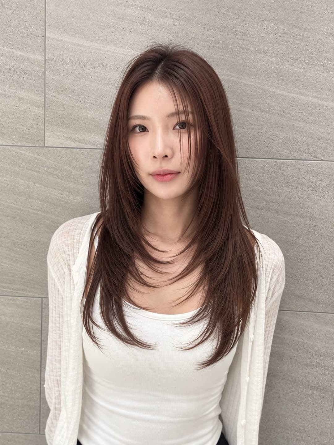레이어드컷 스타일 사진