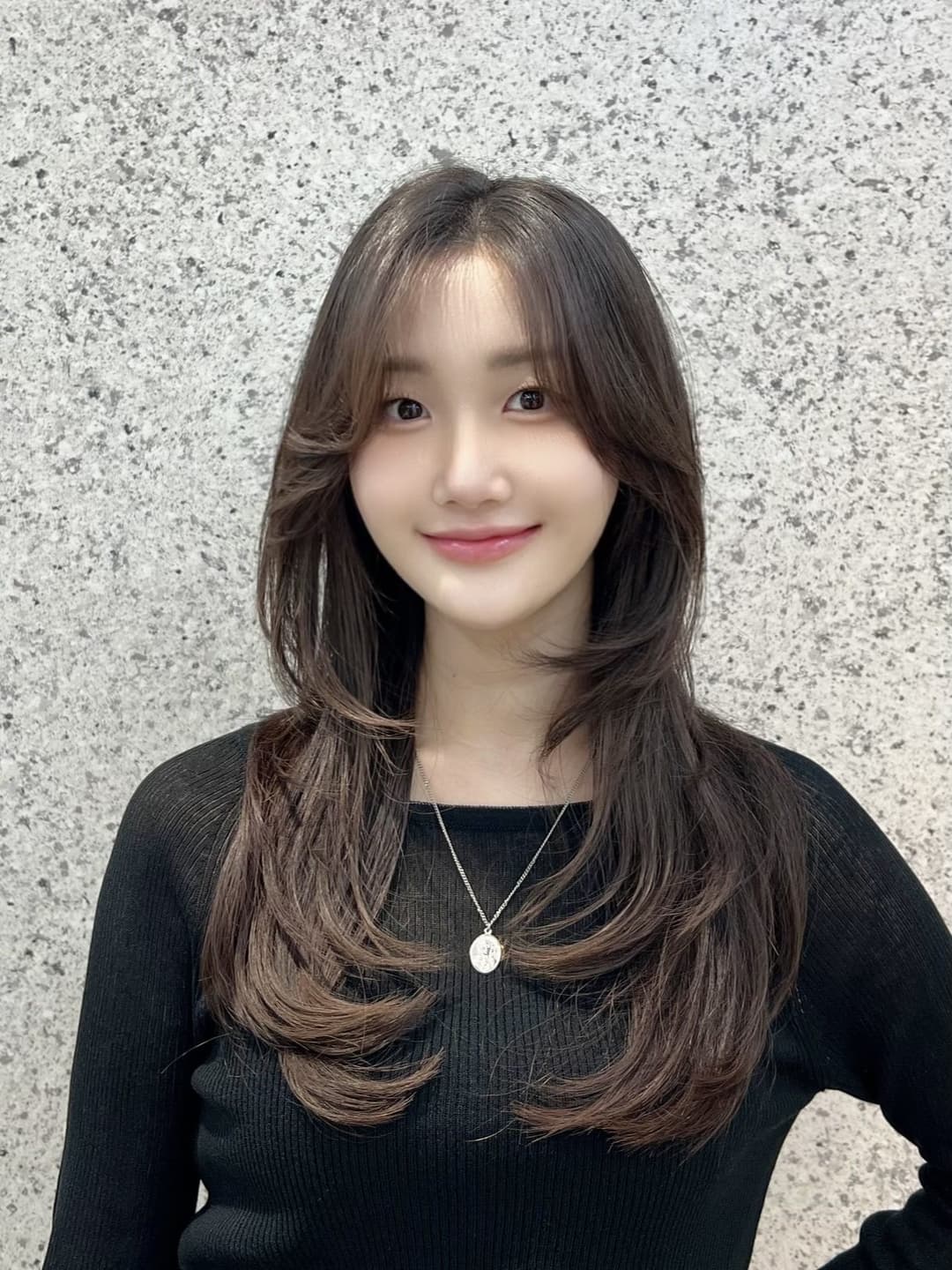 레이어드컷 스타일 사진